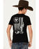 Image #1 - Ariat Boys' Cactus Flag Short Sleeve Graphic T-Shirt, Black, hi-res