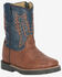 Image #1 - Smoky Mountain Toddler Kids' Autry Western Boots - Round Toe, Navy, hi-res