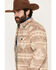 Image #2 - Cody James Men's Abberville Southwestern Striped Sherpa Lined Shirt Jacket, Pecan, hi-res