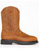Image #4 - Cody James® Men's Broad Square Composite Toe Western Work Boots, Brown, hi-res