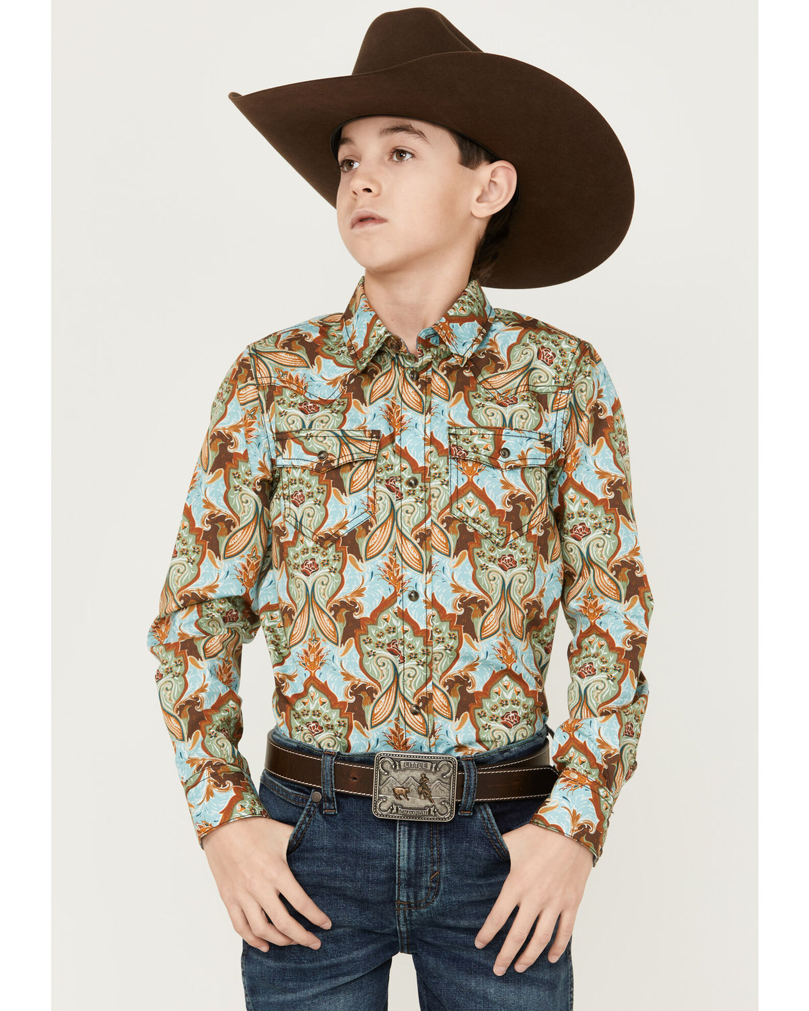 Cody James Boys Paisley Print Long Sleeve Shirt Boot Barn