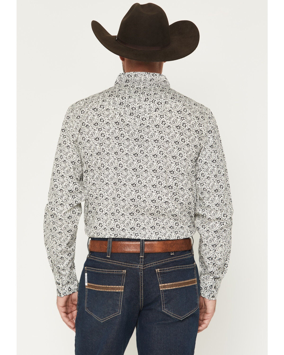 Image #4 - Cody James Men's Sunset Rider Floral Print Long Sleeve Snap Western Shirt, White, hi-res