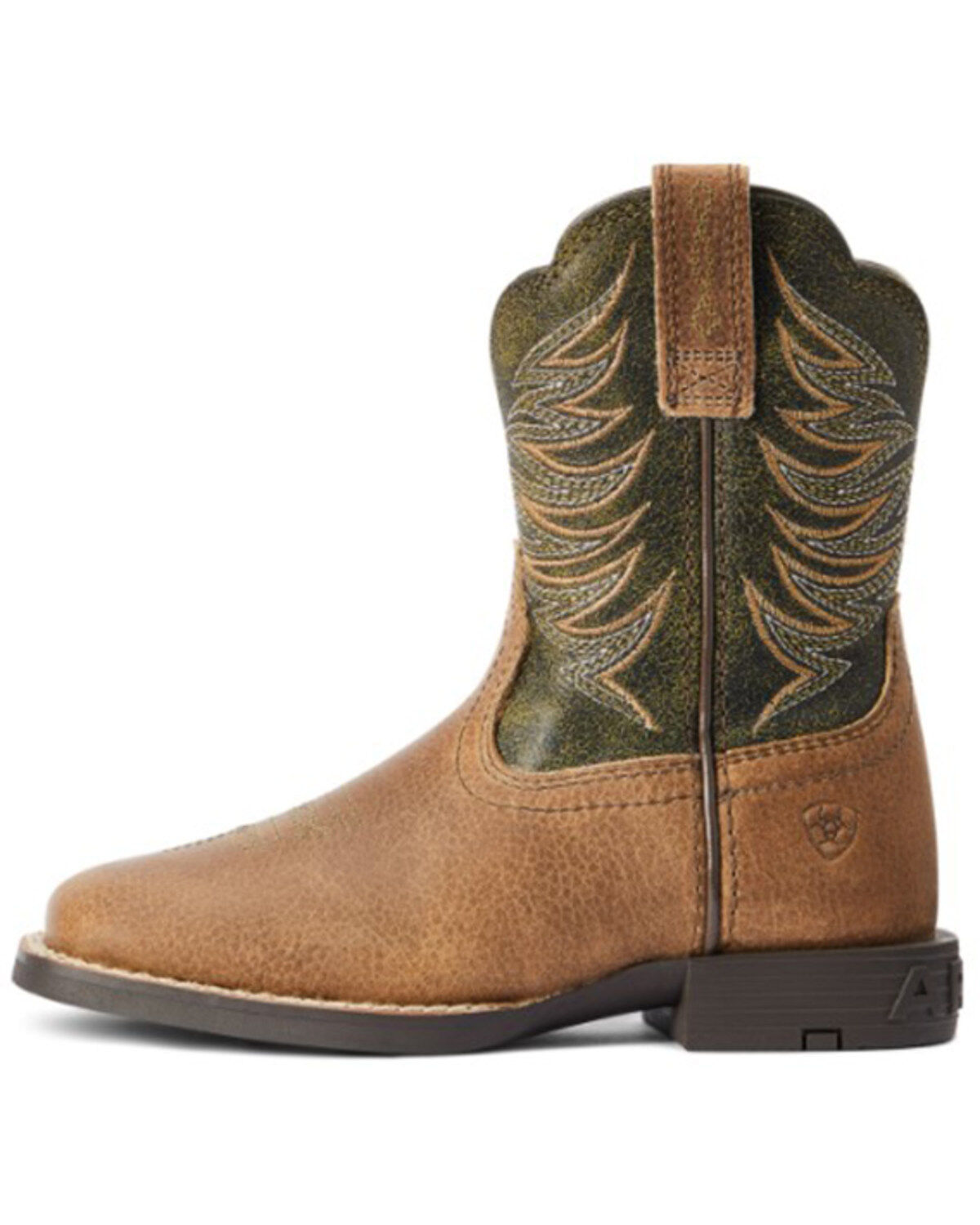 Image #2 - Ariat Boys' Firecatcher Easy Fit Short Western Boots - Broad Square Toe, Brown, hi-res