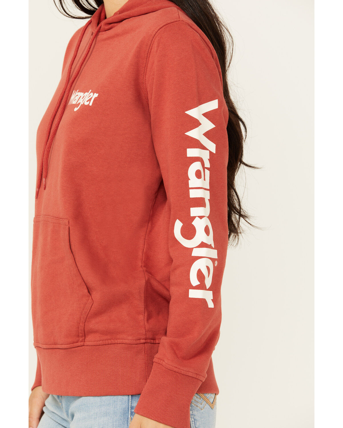 Image #3 - Wrangler Retro Women's Logo Pullover Hoodie, Red, hi-res
