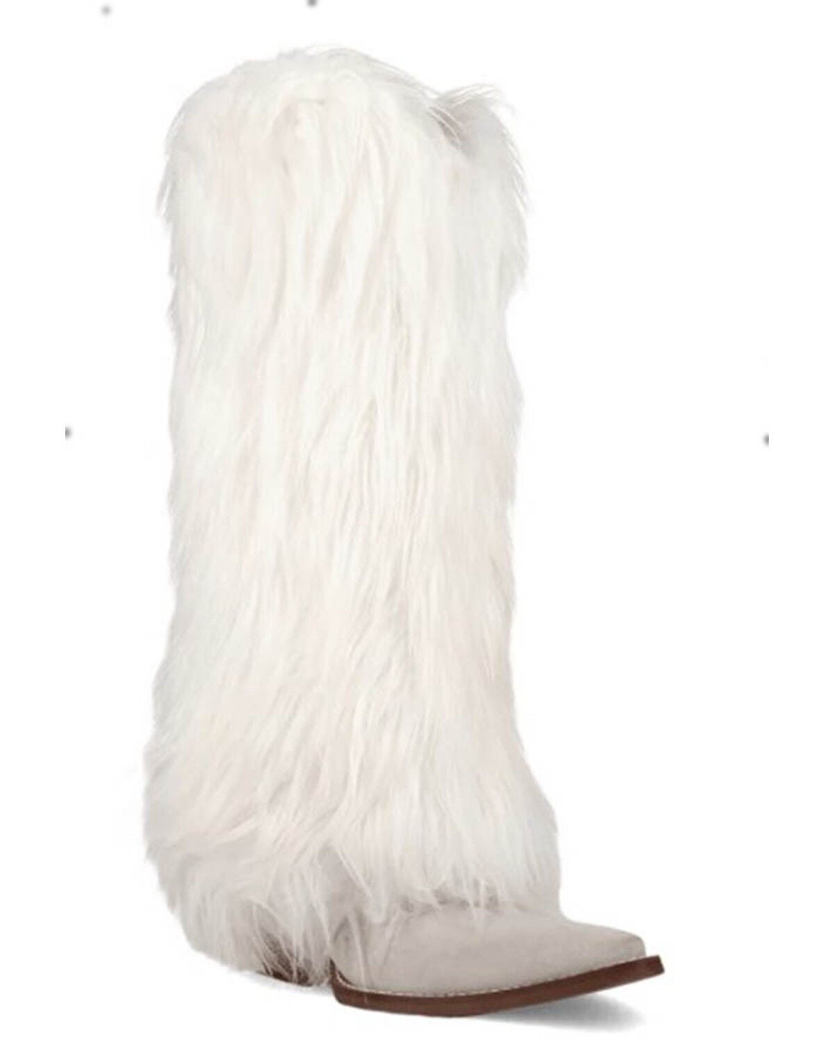 Dingo Women's Snuggles Faux Fur Fashion Boots - Snip Toe, White, hi-res
