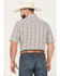 Image #4 - Roper Men's Plaid Print Short Sleeve Snap Stretch Western Shirt, White, hi-res