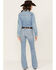 Image #4 - Ariat Women's R.E.A.L Brianna Light Wash High Rise Bootcut Oklahoma Jeans, Light Wash, hi-res