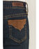 Image #4 - Rock & Roll Denim Girls' Dark Wash Suede Pocket Trouser Stretch Denim Jeans, Dark Wash, hi-res