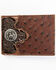 Image #1 - Cody James Men's Bifold Ostrich Print Embossed Bi-Fold Wallet, Brown, hi-res