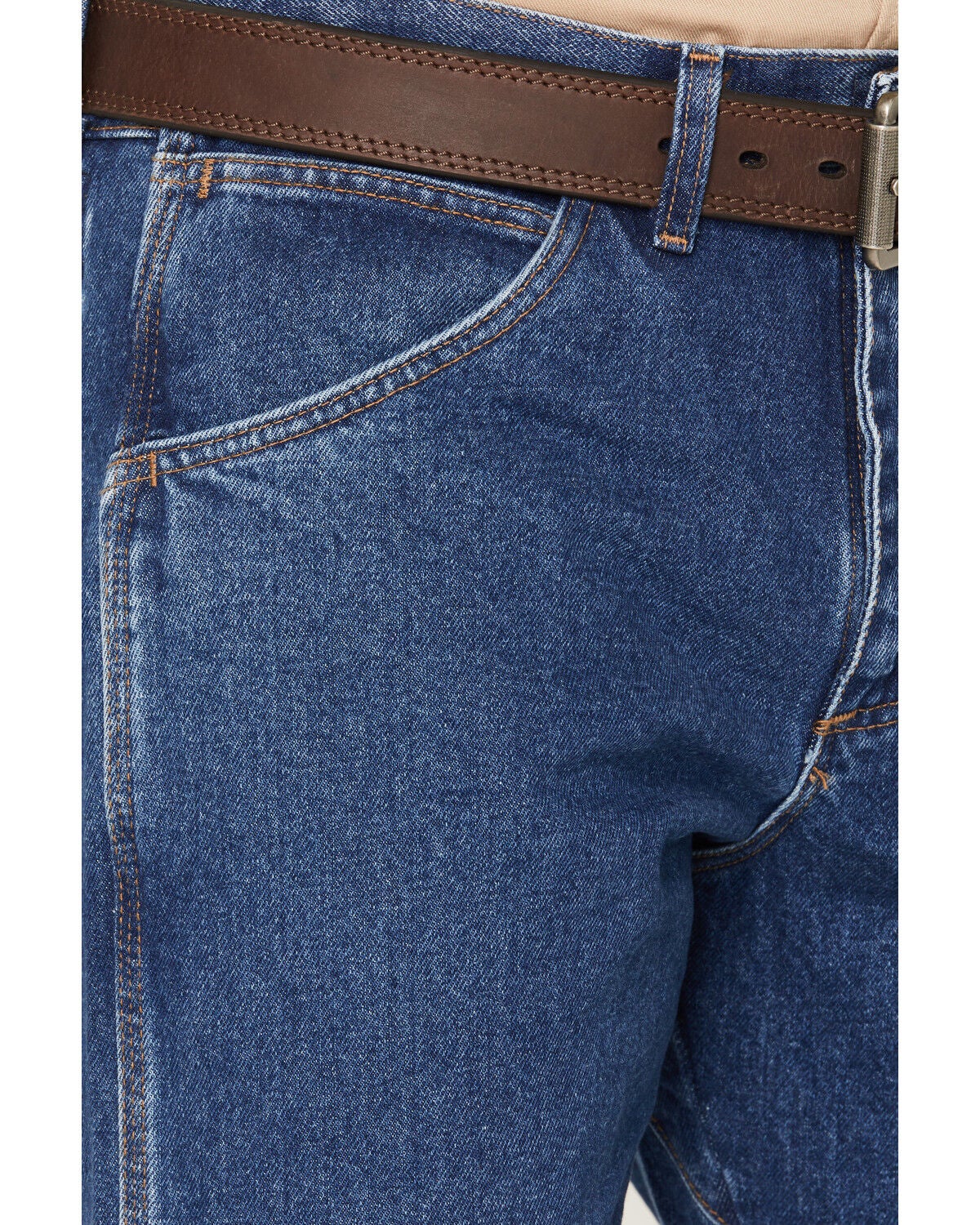 Image #2 - Wrangler Men's FR Relaxed Fit Work Jeans, Indigo, hi-res