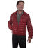 Image #1 - Scully Men's Horizontal Ribbed Leather Jacket, Red, hi-res