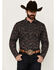 Image #1 - Cody James Men's Take Flight Paisley Print Long Sleeve Snap Western Shirt, Black, hi-res