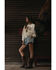 Image #1 - Wrangler Women's Modern Oversized Logo Crewneck Sweatshirt, White, hi-res