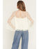 Image #4 - By Together Women's Mock Neck Lace Long Sleeve Top, Cream, hi-res