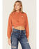 Levi's Women's Laundry Day Cropped Hoodie, Brown, hi-res