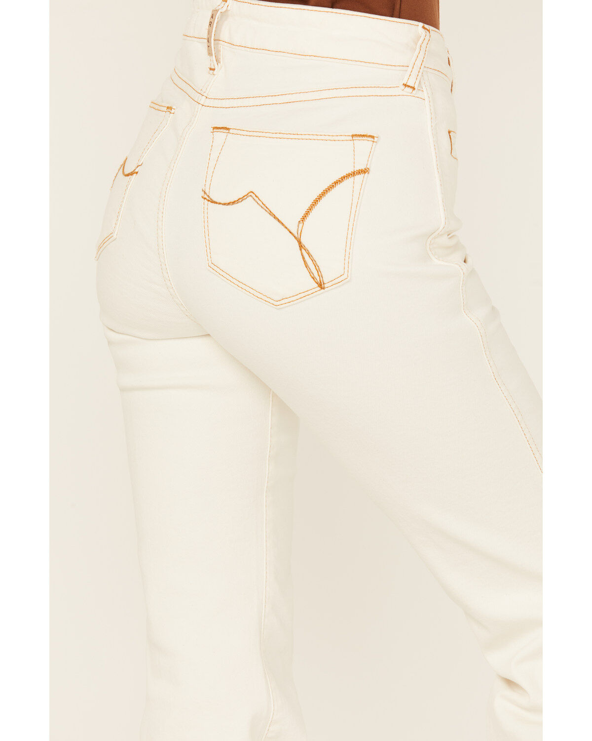 Image #4 - Ariat Women's Larissa High Rise Slim Trouser Stretch Denim Jeans, White, hi-res