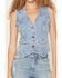 Image #3 - Wrangler Retro Women's Light Wash Denim Vest, Medium Wash, hi-res