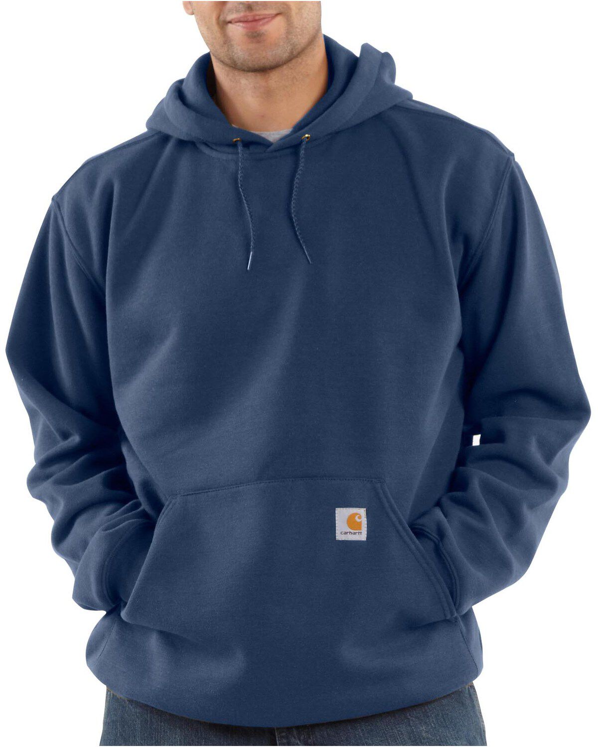 Image #2 - Carhartt Men's Hooded Sweatshirt - Big & Tall, Navy, hi-res
