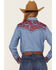 Scully Women's Floral Tooled Embroidered Long Sleeve Pearl Snap Western Shirt, Red, hi-res