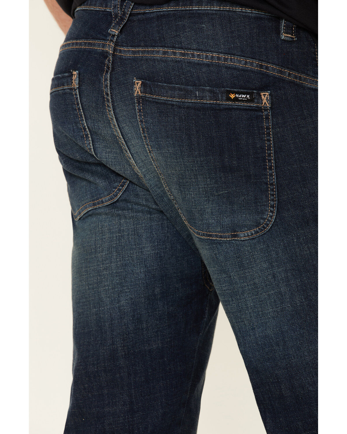 Product Name:  Hawx Men's Dark Wash Indigo Stretch Straight Leg Work Jeans