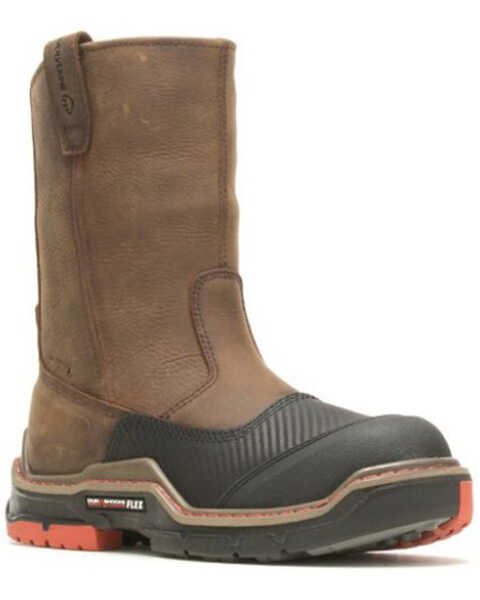 Wolverine Men's Durashocks® Shield Wellington Work Boots - Composite Toe, Dark Brown, hi-res