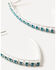 Image #2 - Lainey Wilson Women's Stone Pav&eacute; C Hoop Earrings, Silver, hi-res