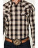 Image #3 - Cody James Men's Desert Nights Plaid Print Long Sleeve Snap Western Shirt, Navy, hi-res