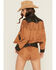 Image #4 - Show Me Your Mumu Women's Wilson Faux Suede Fringe Jacket, Tan, hi-res