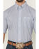 Image #3 - Wrangler Men's Geo Print Short Sleeve Button-Down Stretch Western Shirt, Blue, hi-res