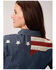 Image #2 - Old West Women's Denim American Flag Yoke Long Sleeve Western Shirt, , hi-res