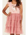 Image #3 - Sugar California Girls' Unicorn Sequin Tiered Ruffle Dress, Pink, hi-res