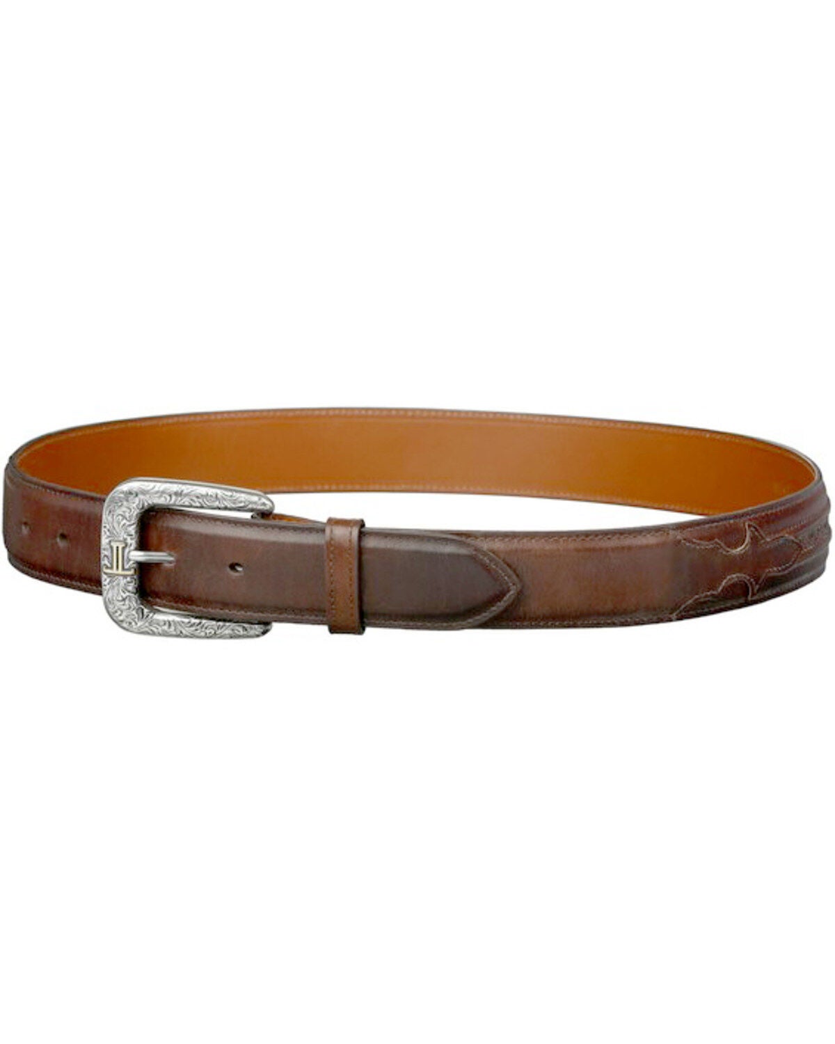 Image #2 - Lucchese Men's Burnished Calf Smooth Leather Belt, , hi-res