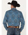 Cody James Men's Conquistador All-Over Print Snap Western Shirt , Blue, hi-res