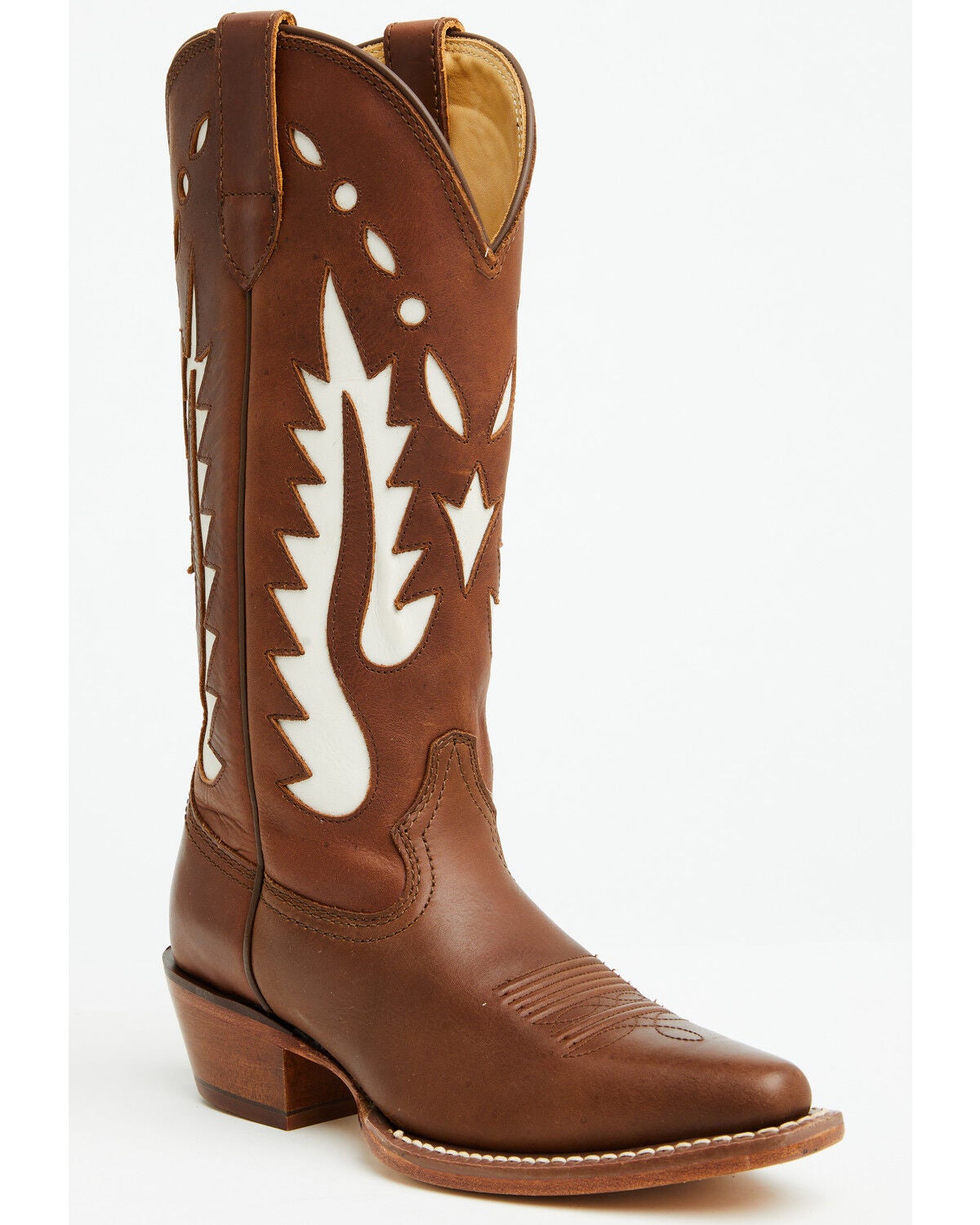 Justin Women's Faye Tall Western Boots - Snip Toe, Chocolate, hi-res