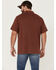 Brothers & Sons Men's Solid Slub Short Sleeve Polo Shirt , Red, hi-res
