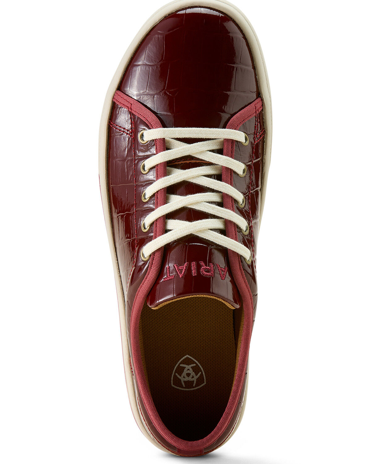 Image #5 - Ariat Women's Skylar Crocodile Print Casual Shoes, Red, hi-res