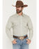 Image #1 - Gibson Trading Co Men's Circuit Striped Print Long Sleeve Snap Western Shirt - Big, Cream, hi-res