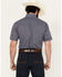 Image #4 - Ely Walker Men's Plaid Print Short Sleeve Snap Western Shirt, Navy, hi-res