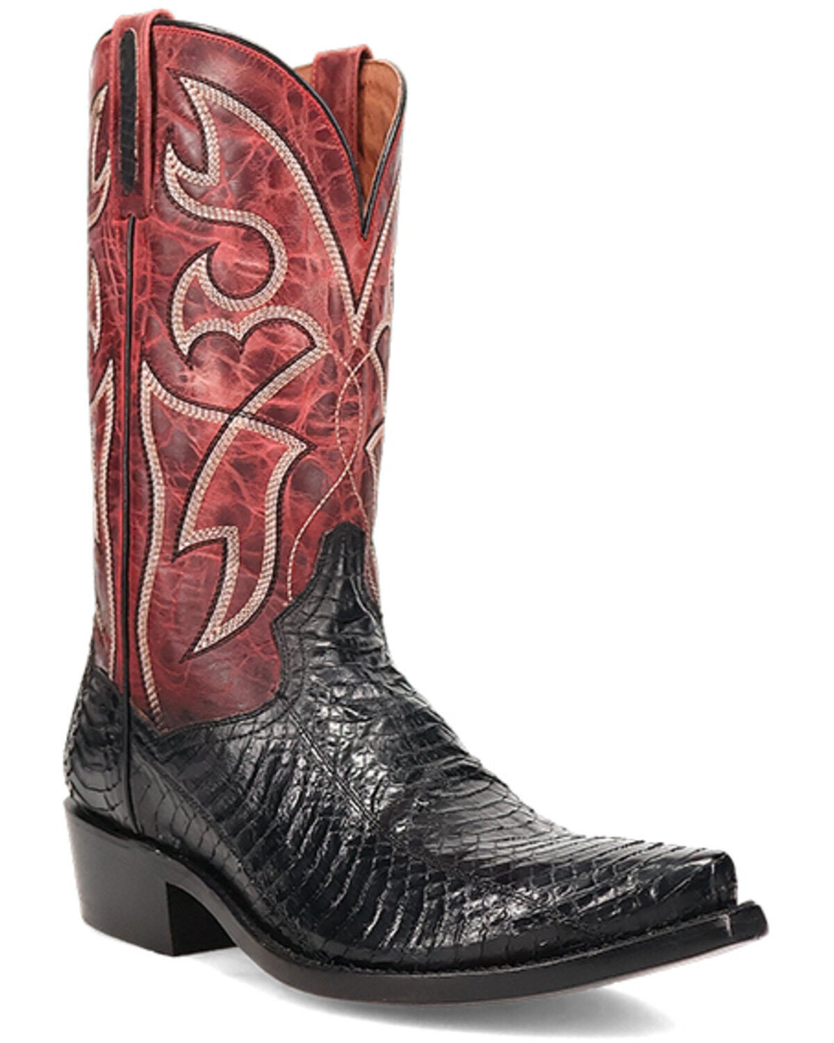 Dan Post Men's Exotic Snake Western Boots - Snip Toe, Black, hi-res