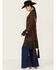 Image #4 - Stetson Women's Steer Head Cardigan, Dark Brown, hi-res