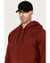Image #2 - Hawx Men's Embossed Hooded Sweatshirt, Dark Red, hi-res