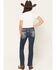 Image #1 - Grace in LA Girls' Dark Wash Dreamcatcher Pocket Bootcut Stretch Denim Jeans, Dark Wash, hi-res