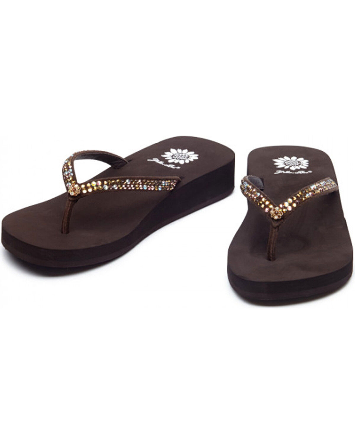 Brown Jello Jeweled Sandals | Boot Barn