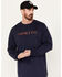 Image #1 - Hawx Men's FR Long Sleeve Pocket Henley Shirt, Navy, hi-res