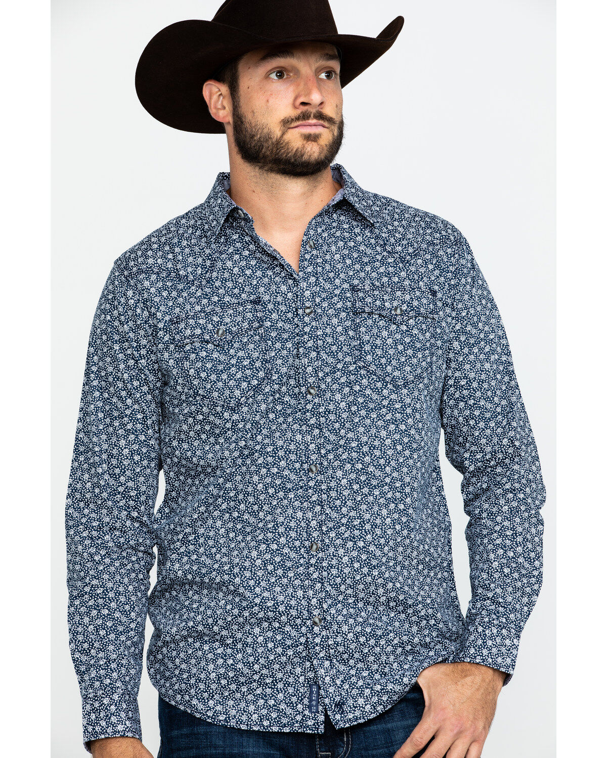 Image #1 - Moonshine Spirit Men's Viper Room Floral Print Long Sleeve Western Shirt , , hi-res