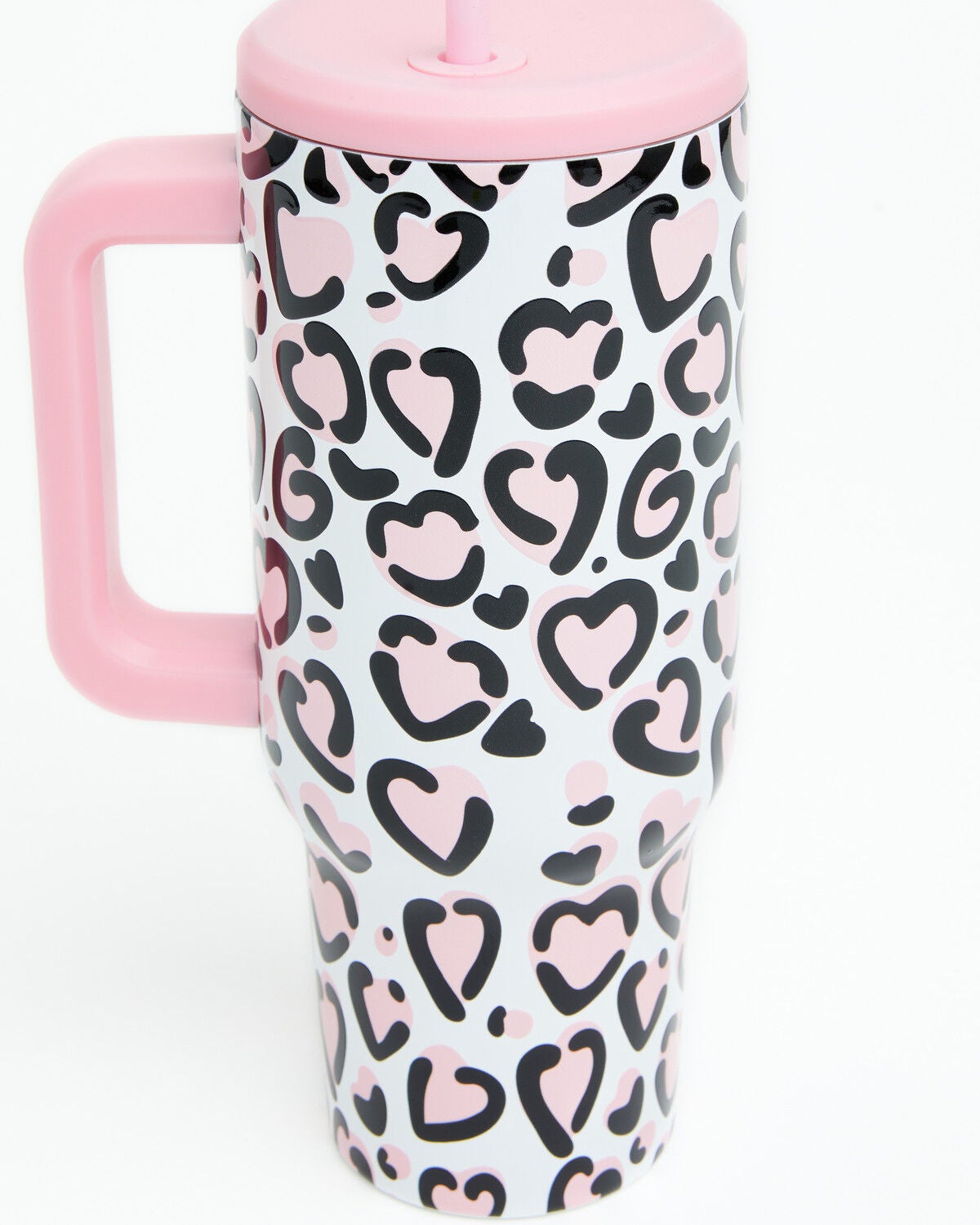Image #2 - Boot Barn 40oz Leopard Heart Tumbler with Straw, Multi, hi-res