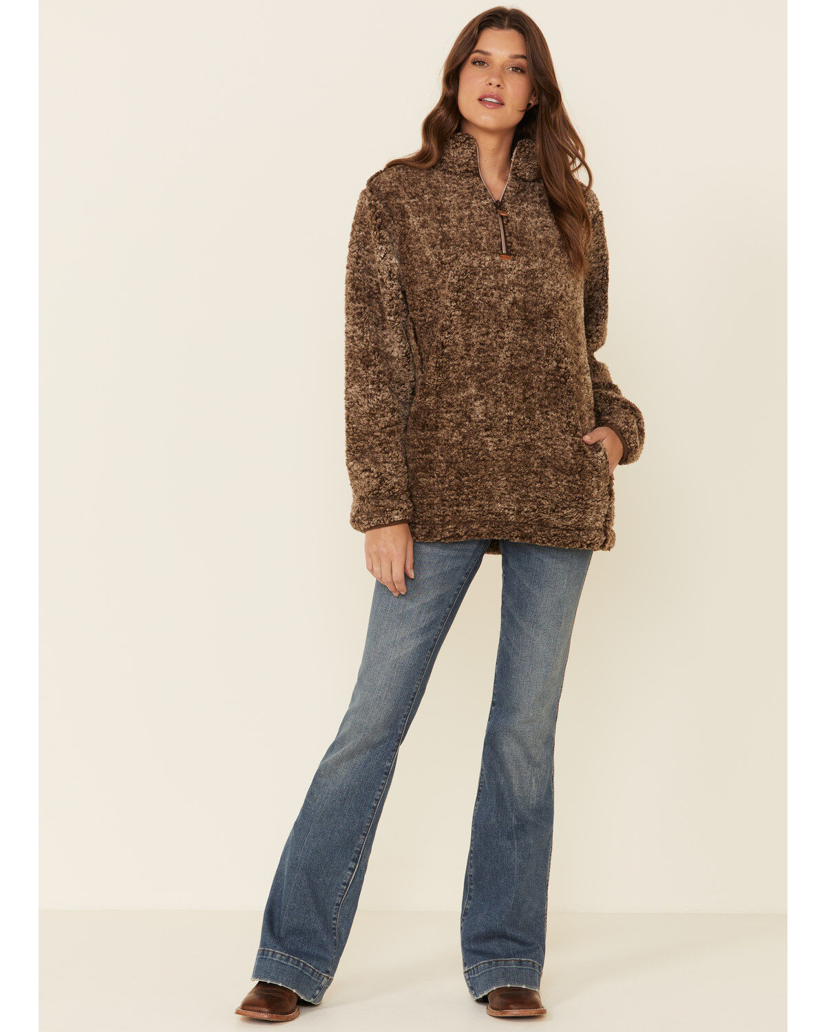 Image #2 - Katydid Women's Sherpa 1/2 Zip Pullover, , hi-res