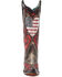 Image #3 - Corral Women's Stars And Stripes Embroidered Western Boots - Snip Toe, Black/red, hi-res