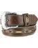 Nocona Men's Roughout Overlay Western Belt, Brown, hi-res