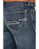 Image #4 - Cinch Men's Ian Dark Wash Slim Bootcut Performance Stretch Denim Jeans, Indigo, hi-res